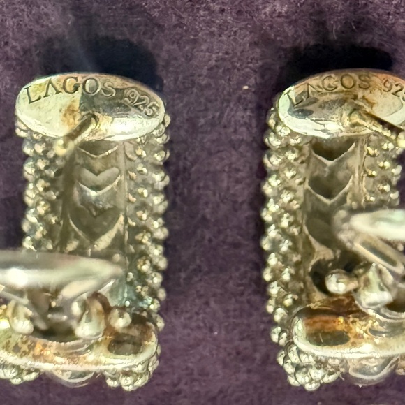 Lagos Caviar 925 Sterling Silver Earrings - Picture 3 of 6